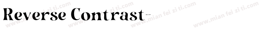 Reverse Contrast字体转换